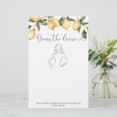 Papier Citrus citron Guess la robe nuptiale jeu de douche (Debout devant)