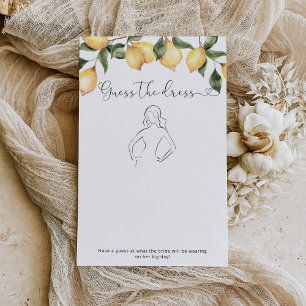 Papier Citrus citron Guess la robe nuptiale jeu de douche