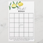 Papier Citrus citron - jeu de bingo de douche nuptiale (Devant)