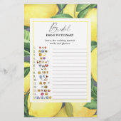 Papier Citrus citron - nuptiale douche émoticône jeu pict (Devant)