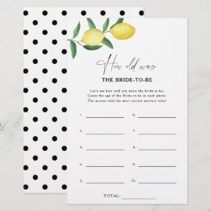 Papier Citrus citron - Quel âge la mariée avait-elle pour
