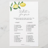 Papier Citrus citron - Qu'y a-t-il dans votre sac à main (Devant)