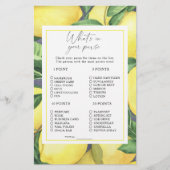 Papier Citrus citrons - Qu'y a-t-il dans votre sac à main (Devant)