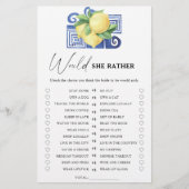 Papier Citrus Citrus citron - Elle préfère le jeu de douc (Devant)