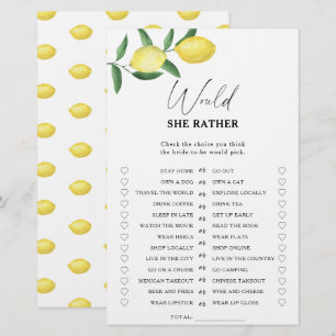 Papier Citrus Citrus citron - Elle préfère le jeu de douc