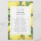 Papier Citrus Citrus citron - Elle préfère le jeu de douc (Devant)