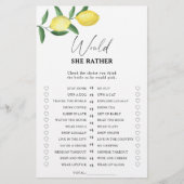 Papier Citrus Citrus citron - Elle préfère le jeu de douc (Devant)