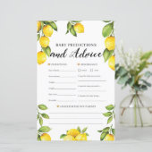 Papier Citrus Lemon Baby Predictions et conseils jeu (Debout devant)