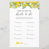 Papier Citrus Lemon L'Âge Du Jeu De Mariée (Devant)