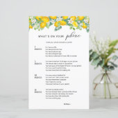 Papier Citrus Lemon What's On Your Phone Jeu de Mariage (Debout devant)