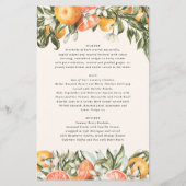 Papier Citrus orange botanique moderne rustique (Dos)