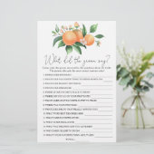 Papier Citrus - Qu'est-ce que le marié a dit le jeu de la (Debout devant)