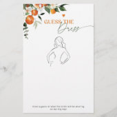 Papier Citrus thème Devinez la robe jeu de douche nuptial (Devant)