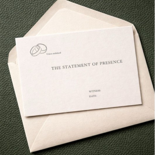 Papier Civil ceremony registry Wedding Notecards 