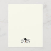 Papier Classe Argent de 2025 Faire-part de Graduation (Dos)