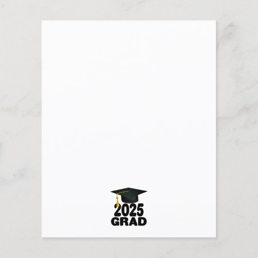 Papier Classe audacieuse de 2025 Faire-part de diplôme (Dos)