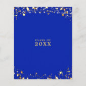 Papier Classe Budget Réunion Royal Blue Gold Invitation (Dos)