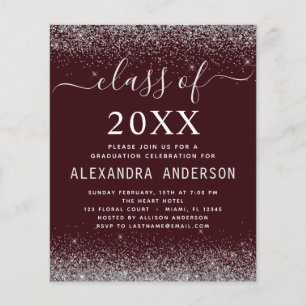 Papier Classe budgétaire de 2023 Graduation Argent Bourgo