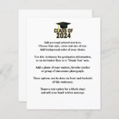 Papier Classe de 2024 Alumni Faire-part (Devant / Derrière)