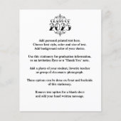 Papier Classe de style tatouage de 2025 Faire-part de gra (Devant)