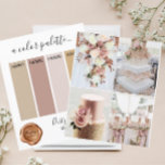 Papier Classé Dusty Rose or couleurs Mariage Palette Card<br><div class="desc">Classy Dusty Rose or couleurs Mariage Palette Card 2024</div>