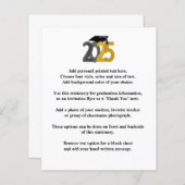 Papier Classe or et argent de 2025 Grad Faire-part (Devant / Derrière)