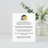 Papier Classe or et argent de 2025 Grad Faire-part (Debout devant)