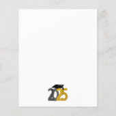 Papier Classe or et argent de 2025 Grad Faire-part (Dos)