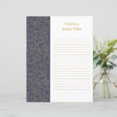 Papier Classeur de la recette bleu de diviseur de lin rus (Debout devant)