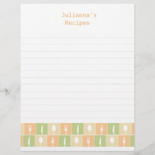 Papier Classeur de recettes de cuisine moderne Insérer de
