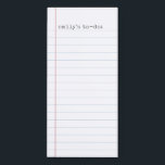 Papier Classeur décontracté Laché à faire Liste  <br><div class="desc">Ce bloc-notes amusant est doté d'un arrière - plan papier classeur avec du texte de machine à écrire noir rustique. Idéal comme une liste personnalisée à faire, mais peut être modifié pour juste avoir une phrase aussi bien. Ce bloc-notes fait aussi un merveilleux cadeau pour les enfants, les mamans et...</div>