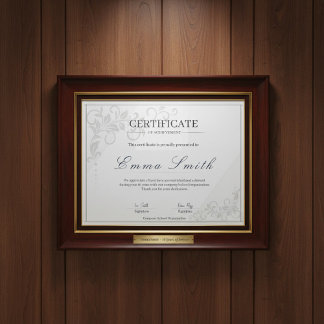 Papier Classic Elegant Certificate Of Achievement Templat