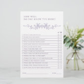 Papier Classic French Lavender Bridal Shower Game (Debout devant)