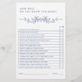 Papier Classic French Victorian Blue Fête des mariées Jeu (Devant)