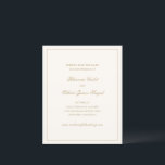 Papier Classic Ivory and Gold Budget Wedding Save Date<br><div class="desc">A classic and timeless design.</div>
