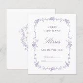Papier Classic Lavender 'Guess How Many' Bridal Game (Devant / Derrière)