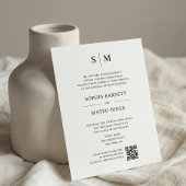 Papier Classic Monogram Off White QR Code Wedding