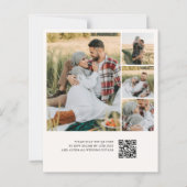 Papier Classic Monogram White QR Code 4 Photo Wedding (Dos)