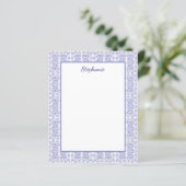 Papier Classic Navy Blue Bunny Rabbit Birds Personnalisé (Debout devant)