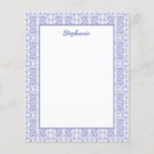 Papier Classic Navy Blue Bunny Rabbit Birds Personnalisé (Devant)