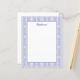 Papier Classic Navy Blue Bunny Rabbit Birds Personnalisé