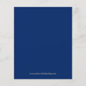 Papier Classic Navy Blue Monogram Elegant Wedding Invite (Dos)