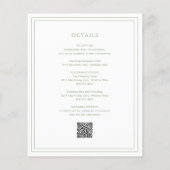 Papier Classic Sage Green Élégant Mariage Invitation (Dos)