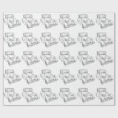Papier classique d'emballage cadeau de voiture (Plat)