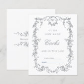 Papier Classique Gris Français 'Devinez Combien' Jeu De M (Devant / Derrière)