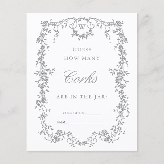 Papier Classique Gris Français 'Devinez Combien' Jeu De M (Devant)