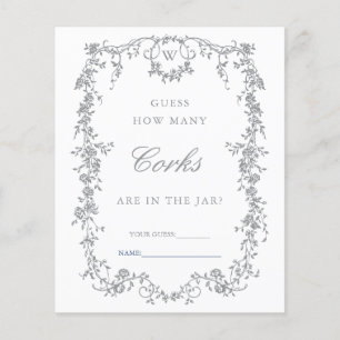 Papier Classique Gris Français 'Devinez Combien' Jeu De M