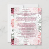 Papier Classique romantique moderne couleur rose florale  (Dos)