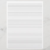 Papier Classique Simple Noir Crest Monogramme Recette (Dos)