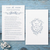 Papier Classy Blue Floral 'Pass Poem' Jeu